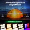 bsl3 Best USB & Solar Rechargeable LED Flood Light - 288 LED's Solar Light IP66 Waterproof Outdoor Light for Garden, Camping, Garage, and Emergency Use Solar Power Outdoor Working Light