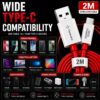 ccab3 120W 10A USB to Type C Fast Charging Cable 1 Meter | Unbreakable TPE SuperVOOC Data Cable | Fast Charge & Data Sync Compatible with OnePlus Oppo Realme Vivo Xiaomi Samsung Type C Devices