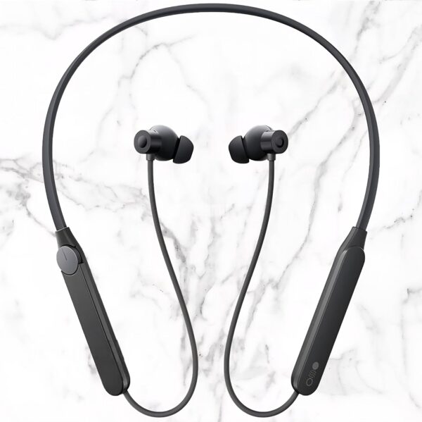 cmfnb1 CMF Wireless Bluetooth Neckband Pro, in Three Vibrant Colours - Dark Grey/Black Colour, White & Orange, with Deep Bass, Spatial Sound, ANC,Smart Dial & Fast Charging (Black/Dark Grey)