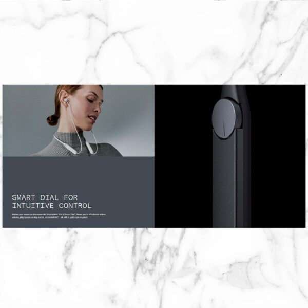 cmfnb4 CMF Wireless Bluetooth Neckband Pro, in Three Vibrant Colours - Dark Grey/Black Colour, White & Orange, with Deep Bass, Spatial Sound, ANC,Smart Dial & Fast Charging (Black/Dark Grey)