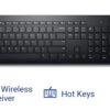 km322w-3 Dell KM3322W Wireless USB Keyboard and Mouse Combo, Anti-Fade & Spill-Resistant Keys, up to 36 Month Battery Life, 3Y Advance Exchange Warranty - Black