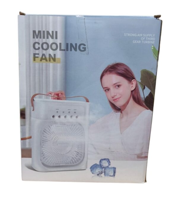 mcf1 Mini Cooling Fan, Strong Air Supply, Third Gear Turbine, White Portable Desktop Air Cooler