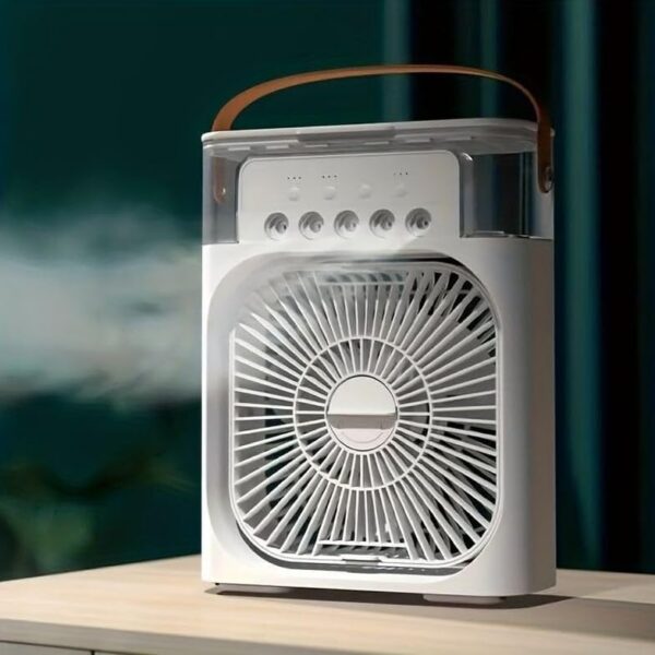 mcf2 Mini Cooling Fan, Strong Air Supply, Third Gear Turbine, White Portable Desktop Air Cooler