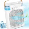 mcf3 Mini Cooling Fan, Strong Air Supply, Third Gear Turbine, White Portable Desktop Air Cooler