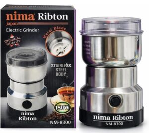 nr1 Nima Stainless Steel Multifunctional Electric Grinder & Coffee Maker, Mini Spice and Masala Grinder for Coffee Beans, Nuts and Grains, Durable Household Grinder for Home Kitchen