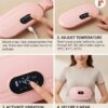 pc2 Rechargeable Period Cramp Relief Belt for Women Menstrual Heating & Massage Belt with Adjustable Heat Therapy & Vibration Massage Portable Electric Waist Belt for Menstrual Pain Relief, Relaxation & Comfort