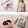 pc3 Rechargeable Period Cramp Relief Belt for Women Menstrual Heating & Massage Belt with Adjustable Heat Therapy & Vibration Massage Portable Electric Waist Belt for Menstrual Pain Relief, Relaxation & Comfort