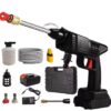pcw1 Portable Cordless Pressure Washer Kit with Dual 48V Lithium Batteries, High Pressure Water Spray Gun, Rechargeable Car Washing Machine with Foam Sprayer, Filter, Hose Pipe & Multi purpose