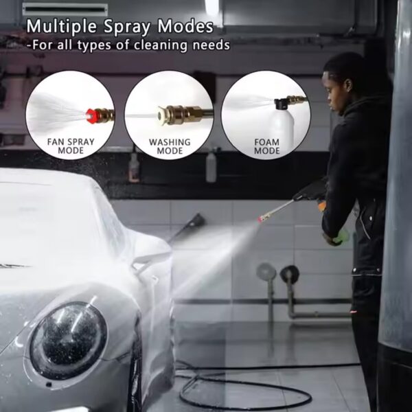 pcw5 Portable Cordless Pressure Washer Kit with Dual 48V Lithium Batteries, High Pressure Water Spray Gun, Rechargeable Car Washing Machine with Foam Sprayer, Filter, Hose Pipe & Multi purpose