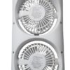 sf3 Double-Ended Spray Fan with Dual Fans and RGB Light, White Mist Humidifier, RGB LED Lighting, Portable Design, USB Powered, Desktop Tower
