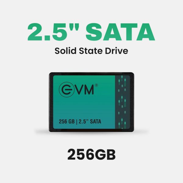 ssd256-2 EVM 256GB 2.5 Inch SATA III Internal SSD | Up to 550MB/s Read 500MB/s Write | Laptop Desktop Upgrade Storage | 5 Year Warranty (EVM25/256GB)