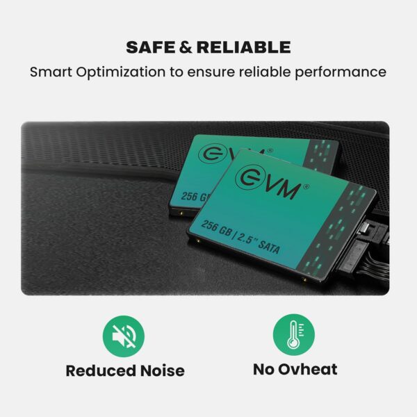 ssd256-4 EVM 256GB 2.5 Inch SATA III Internal SSD | Up to 550MB/s Read 500MB/s Write | Laptop Desktop Upgrade Storage | 5 Year Warranty (EVM25/256GB)