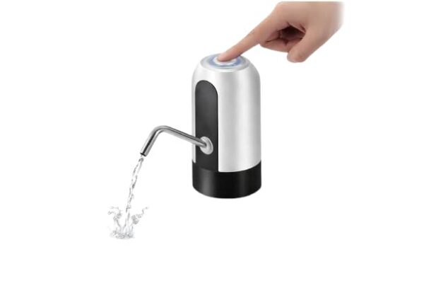 wd1 Automatic Water Dispenser Pump for Bottle USB Rechargeable Water Pump One Touch Electric Water Dispenser for 20L Bottle Portable Drinking Water Pump with Fast Flow Easy Installation for Home Office