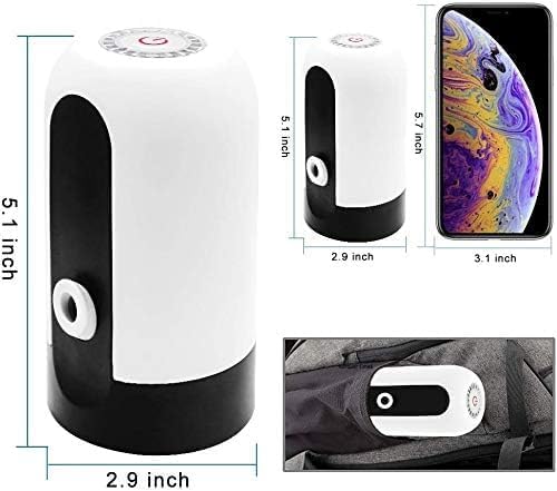wd2 Automatic Water Dispenser Pump for Bottle USB Rechargeable Water Pump One Touch Electric Water Dispenser for 20L Bottle Portable Drinking Water Pump with Fast Flow Easy Installation for Home Office