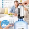 wd4 Automatic Water Dispenser Pump for Bottle USB Rechargeable Water Pump One Touch Electric Water Dispenser for 20L Bottle Portable Drinking Water Pump with Fast Flow Easy Installation for Home Office