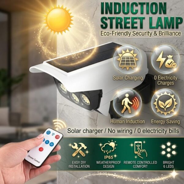 wlsolar4 Wireless Solar LED Outdoor Light – Motion Sensor, Weatherproof Security Lamp