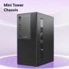 Zebronics Force, Computer Chassis, Micro ATX/Mini ITX, USB x 2, Front Audio, Perforated Side Panel, Top-Mounted PSU