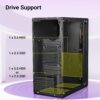 Zebronics Force, Computer Chassis, Micro ATX/Mini ITX, USB x 2, Front Audio, Perforated Side Panel, Top-Mounted PSU