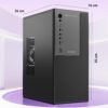 Zebronics Force, Computer Chassis, Micro ATX/Mini ITX, USB x 2, Front Audio, Perforated Side Panel, Top-Mounted PSU