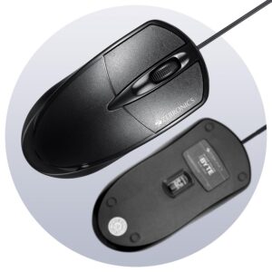 zebbyte2 ZEBRONICS Byte Wired Optical Mouse with 3 Buttons, High Precision, 1000 DPI, Works on Most Surfaces, Plug & Play, USB Interface, 1.3m Cable Length