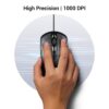 ZEBRONICS Byte Wired Optical Mouse with 3 Buttons, High Precision, 1000 DPI, Works on Most Surfaces, Plug & Play, USB Interface, 1.3m Cable Length