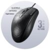 ZEBRONICS Byte Wired Optical Mouse with 3 Buttons, High Precision, 1000 DPI, Works on Most Surfaces, Plug & Play, USB Interface, 1.3m Cable Length